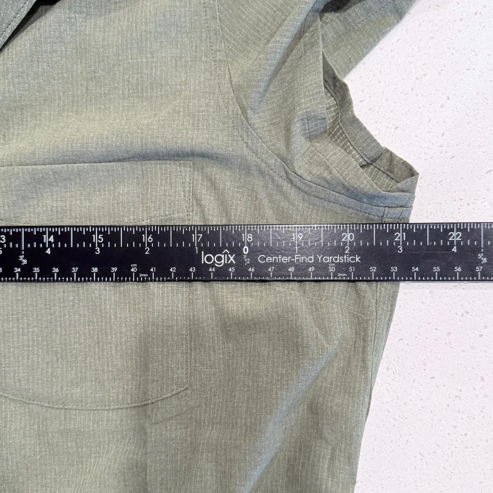 Tommy Bahama IslandZone Shirt Dress Olive Green Belted Resort Coastal Travel L - Picture 12 of 12